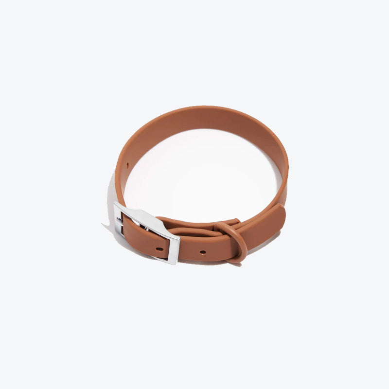 Wipe-Clean Dog Collar in Brown