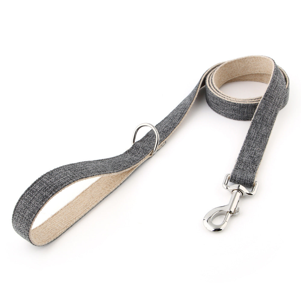 Cotton dog lead in Grey