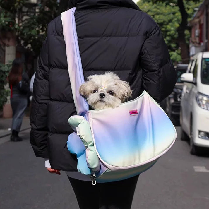 Iridescent Pet Carrier Bag – Lightweight Crossbody Dog and Cat Carrier for Small Pets, 5 Colour Styles