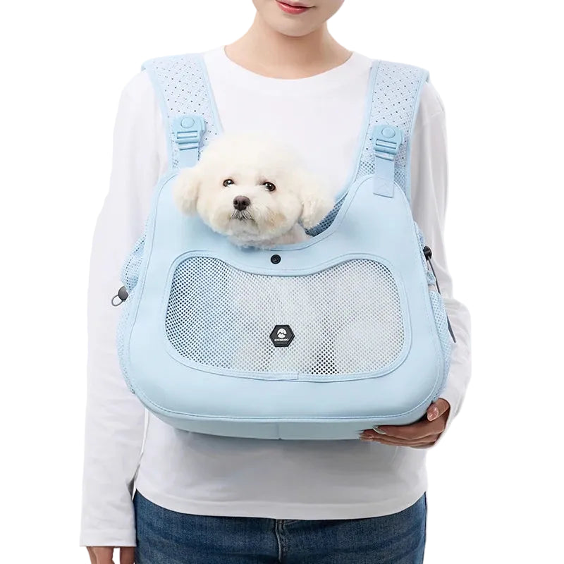 Front Chest Pet Carrier Backpack – Hands-Free Breathable Kangaroo Carrier for Small Dogs and Cats