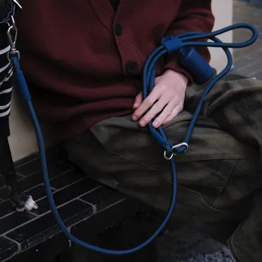 Hands-Free Nylon Rope Dog Lead, Crossbody Adjustable Leash