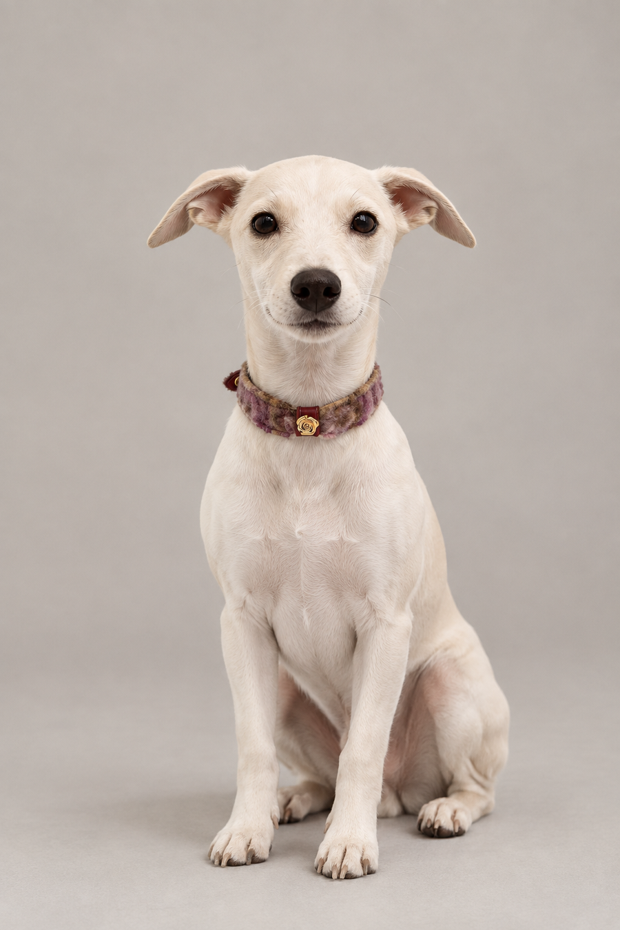 Bouclé dog collar and lead set – view 2