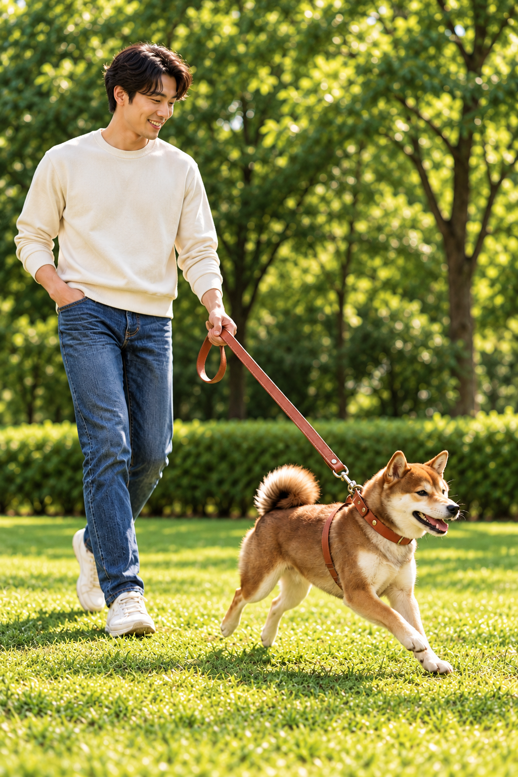 150cm leather dog lead – view 3