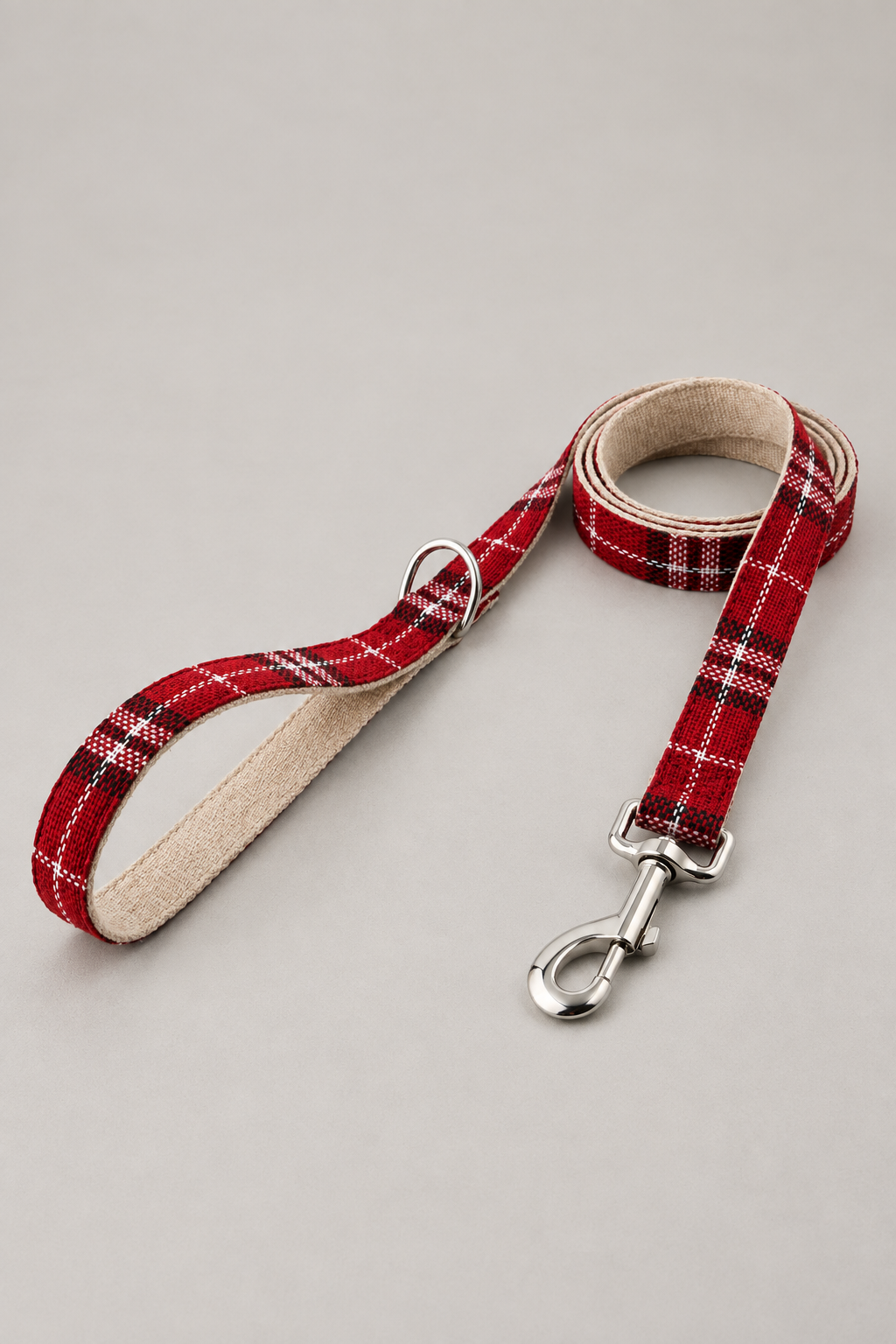 Linen dog lead – Natural Cotton-Linen Lead with Swivel Clip, 122cm or 152cm