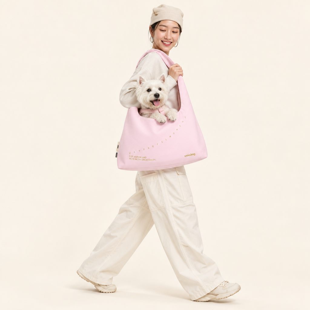 Waterproof Pet Crossbody Carrier Bag – Wide Hard-Base Dog and Cat Carrier, Small up to 4 kg or Large up to 10 kg
