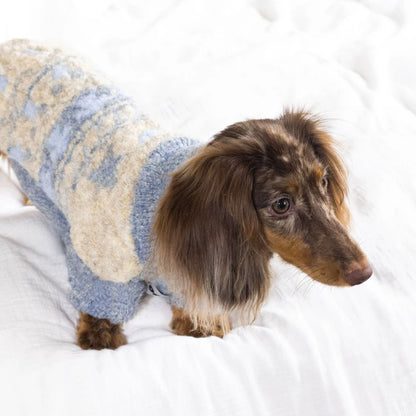 Nordic Blue Wool Sweater jumper for dogs