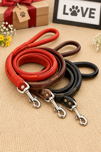 PU leather dog collar and lead set – view 4