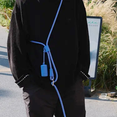Hands-Free Nylon Rope Dog Lead, Crossbody Adjustable Leash