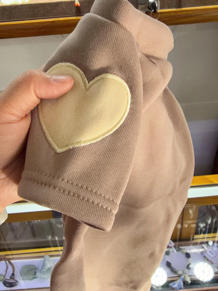 Heart Dog Hoodie – Simple Autumn Hoodie for Small Dogs and Cats, Toy Poodle, Bichon and Yorkie, XS to XL