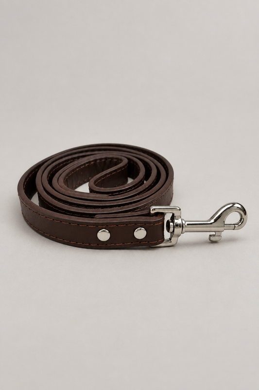 150cm leather dog lead – Genuine Cowhide Lead with Swivel Clip, 8 Colours