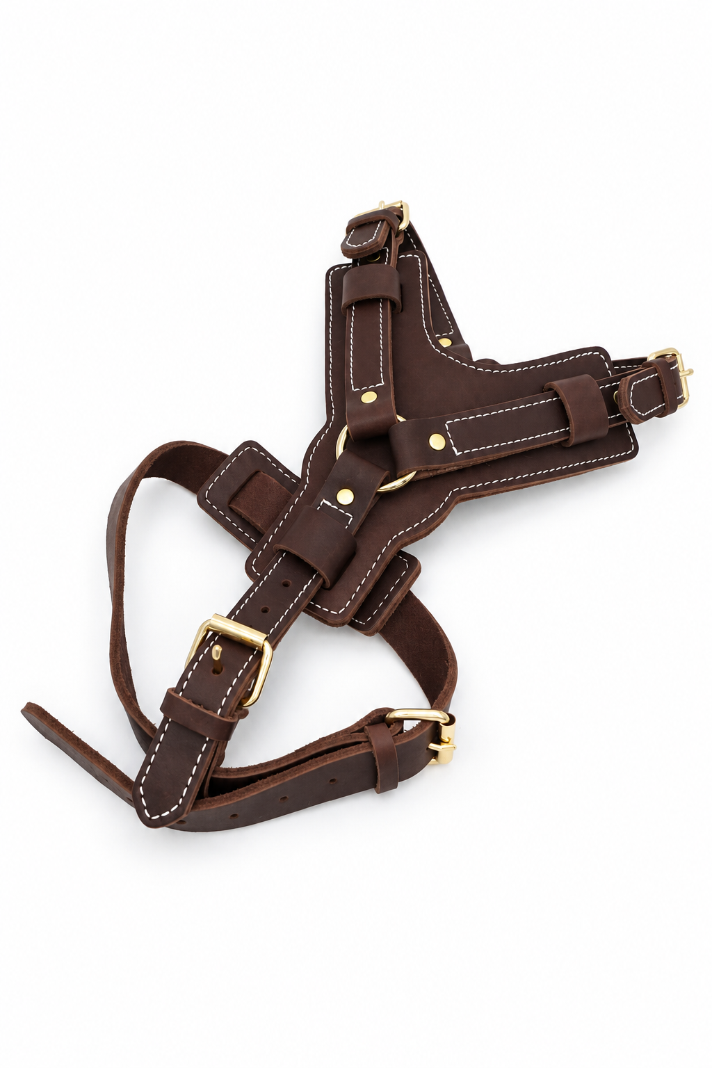 Heavy-duty leather dog harness – 110cm