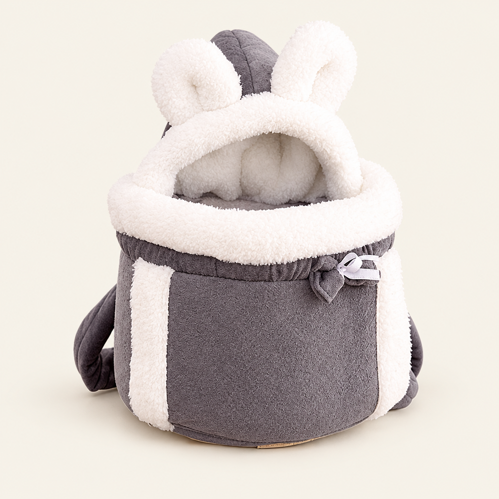 2-in-1 Cat Carrier and Bed – Portable Pet Pod with Bunny or Cat Ears for Travel and Home, M to XL