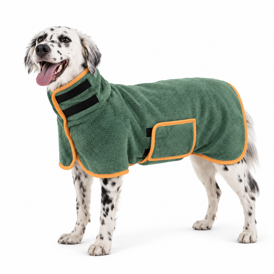Hooded Dog Drying Robe & Pet Bathrobe, XS to XL