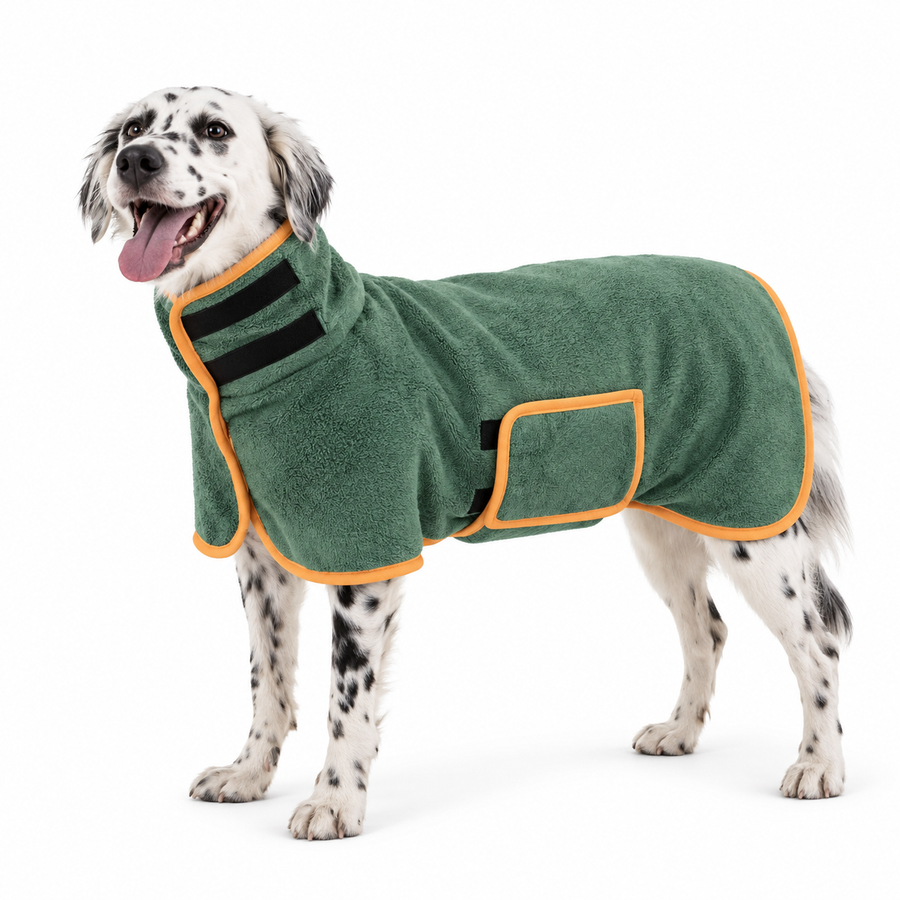 Hooded Dog Drying Robe & Pet Bathrobe, XS to XL