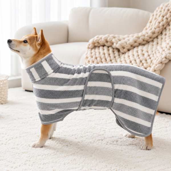 Four-Leg Dog Drying Suit for Dogs & Cats, Coral Fleece