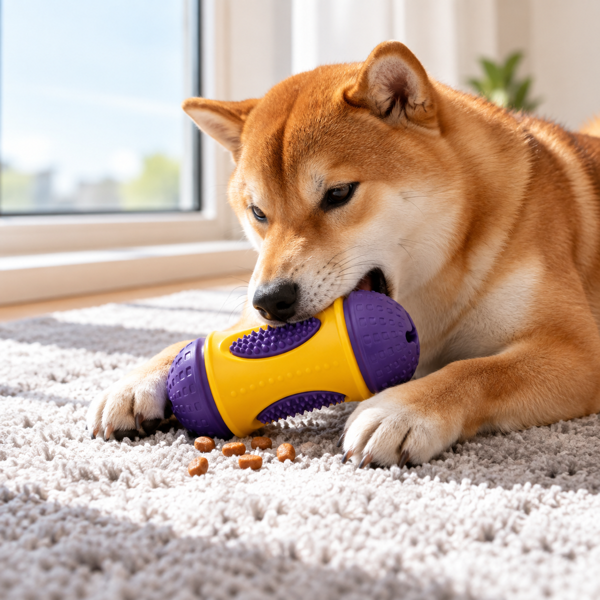 Natural Rubber Dog Chew Toy & Treat Dispenser, 13 cm