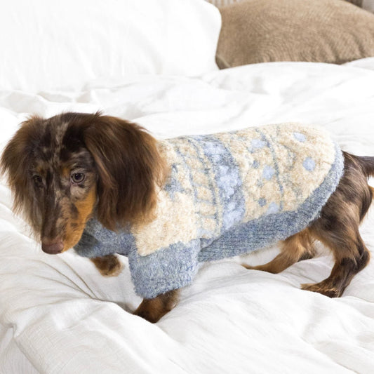 Nordic Blue Wool Sweater jumper for dogs