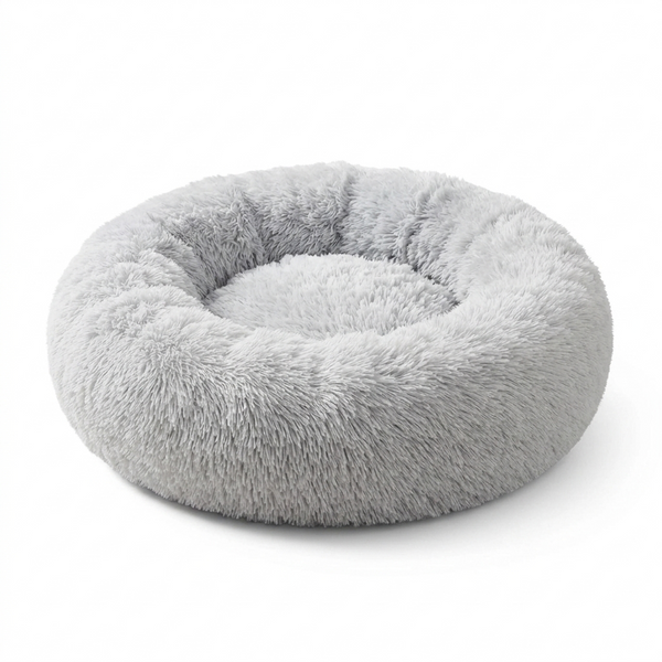 Donut Pet Bed | Round Faux Fur Dog and Cat Bed | 40–90 cm