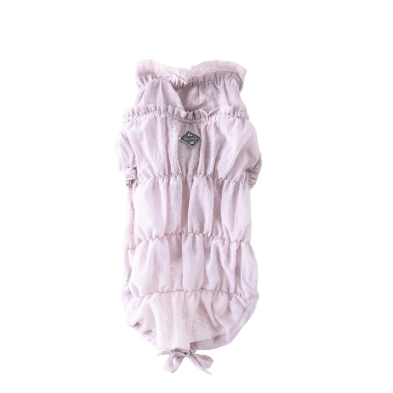 Ruffle Dog Vest – Lavender Mousse, Beige or Purple