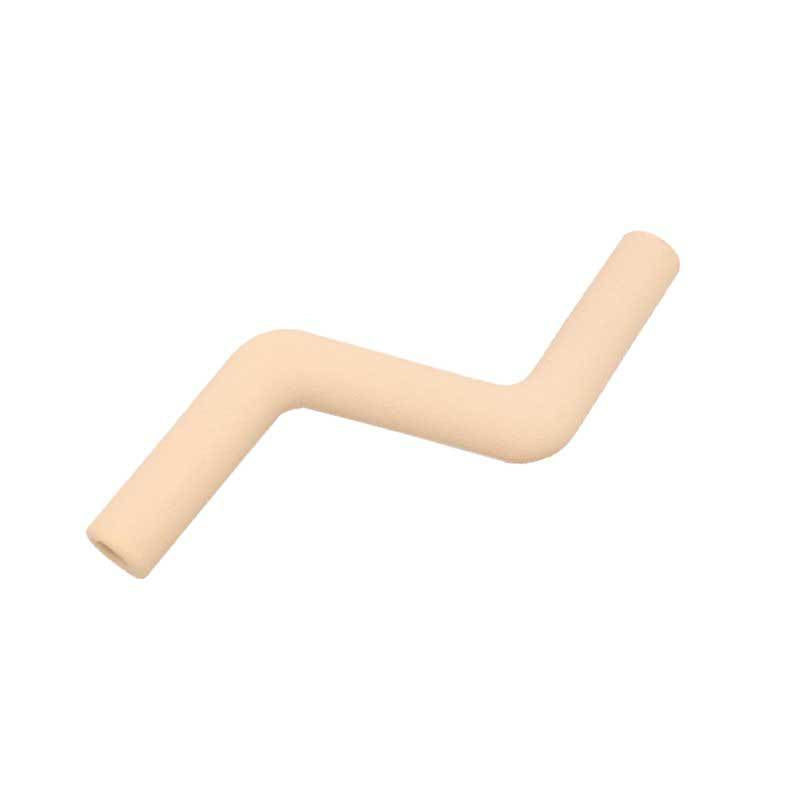 Sand natural rubber Z-shaped dog chew stick with hollow open ends