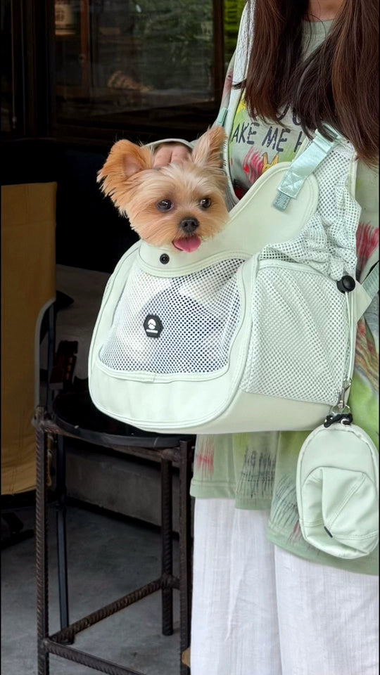 Front Chest Pet Carrier Backpack – Hands-Free Breathable Kangaroo Carrier for Small Dogs and Cats