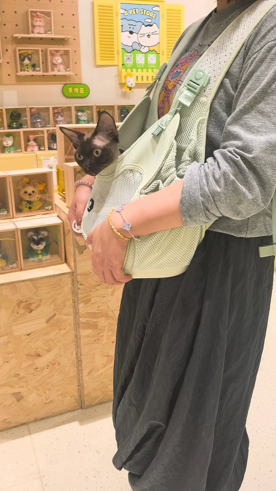 Front Chest Pet Carrier Backpack – Hands-Free Breathable Kangaroo Carrier for Small Dogs and Cats
