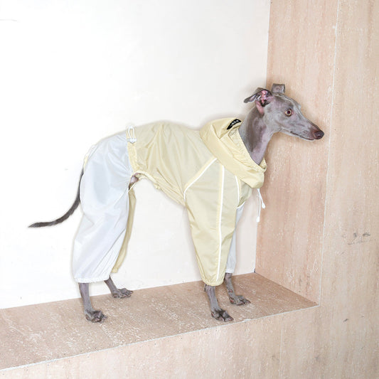 Lightweight Four-Leg Dog Rain Suit – Blue or Yellow