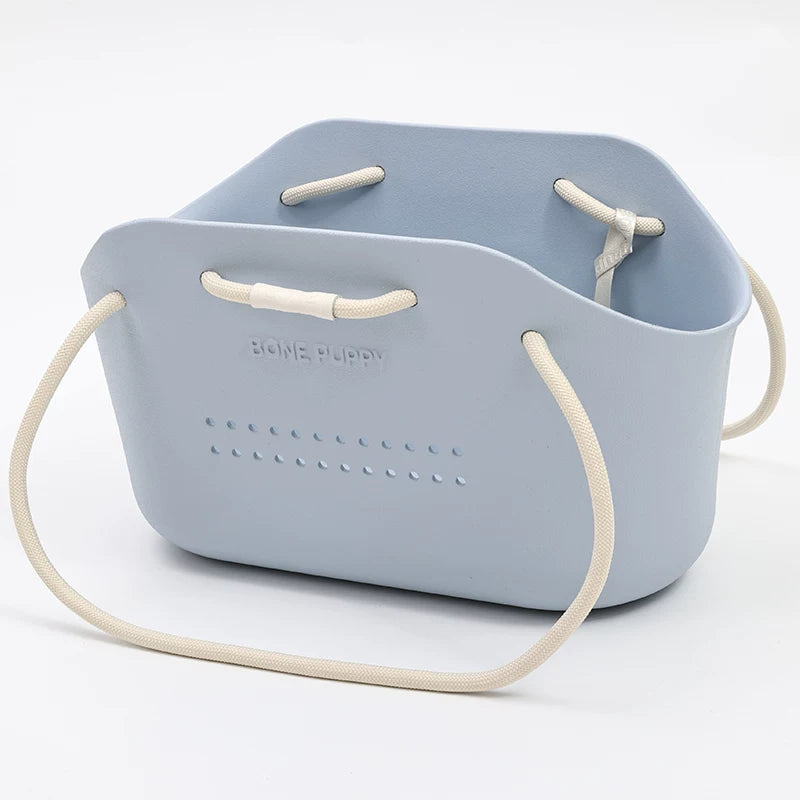 Light Mist Blue breathable pet carrier bag for small dogs and cats