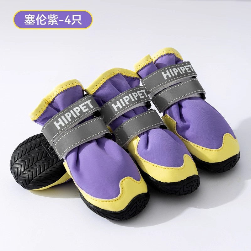 Winter dog boots in Purple Water-Resistant, set of 4 boots