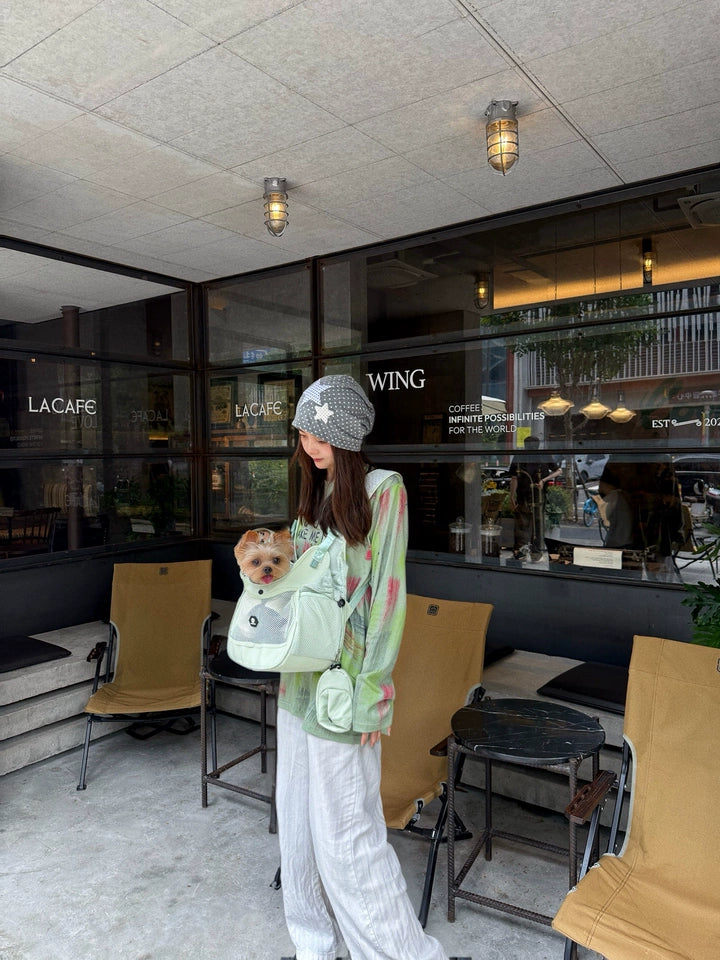 Front Chest Pet Carrier Backpack – Hands-Free Breathable Kangaroo Carrier for Small Dogs and Cats