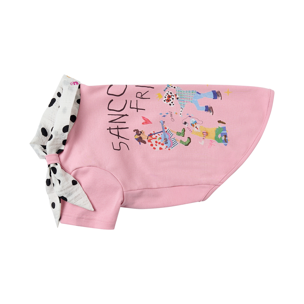 Doodle Print Dog T-Shirt – Blue, Pink or White
