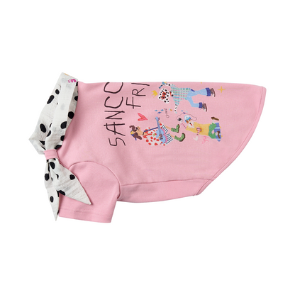 Doodle Print Dog T-Shirt – Blue, Pink or White