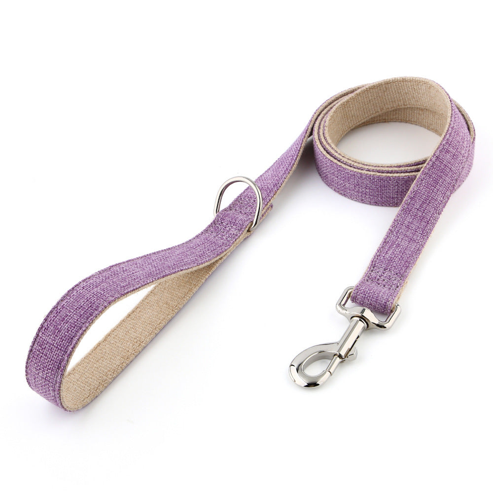 Cotton dog lead in Purple