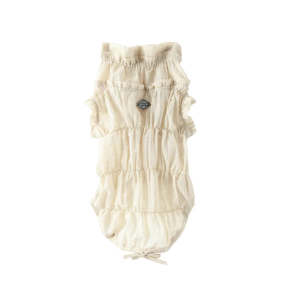 Ruffle Dog Vest – Lavender Mousse, Beige or Purple