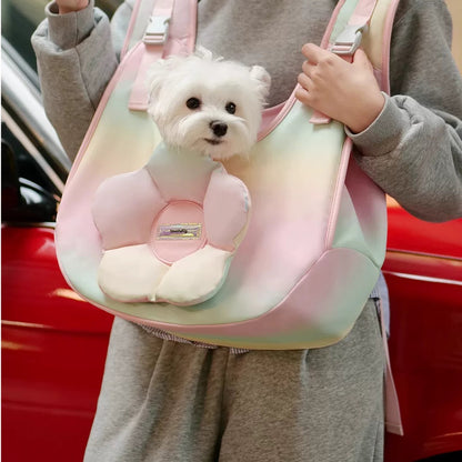 Iridescent Pet Carrier Bag – Lightweight Crossbody Dog and Cat Carrier for Small Pets, 5 Colour Styles
