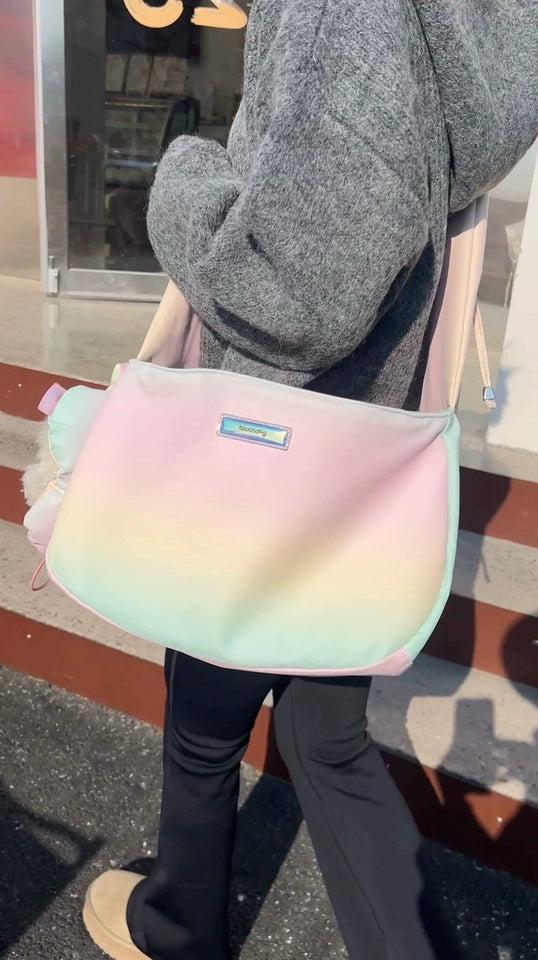 Iridescent Pet Carrier Bag – Lightweight Crossbody Dog and Cat Carrier for Small Pets, 5 Colour Styles