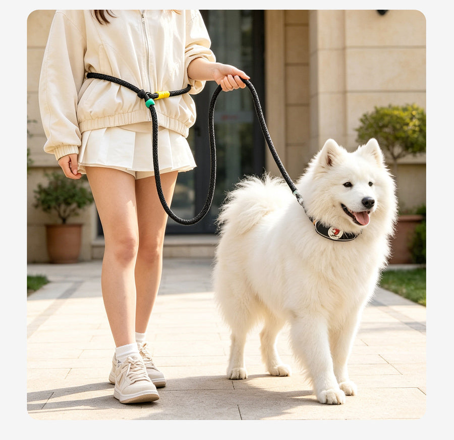 Padded Nylon Slip Lead – Wide Neck Panel, Padded Handle & 3 Stop Positions