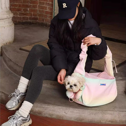 Iridescent Pet Carrier Bag – Lightweight Crossbody Dog and Cat Carrier for Small Pets, 5 Colour Styles