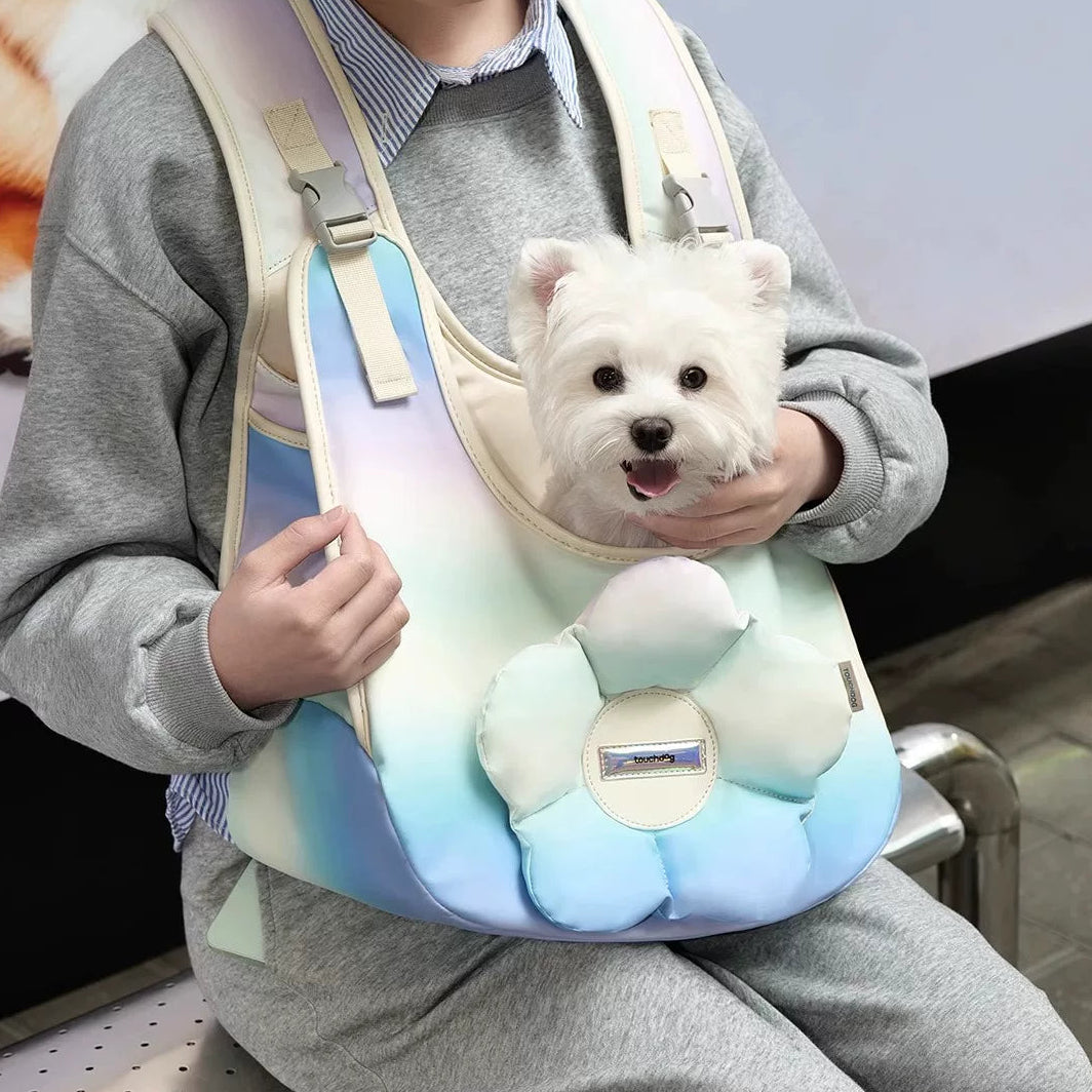 Iridescent Pet Carrier Bag – Lightweight Crossbody Dog and Cat Carrier for Small Pets, 5 Colour Styles
