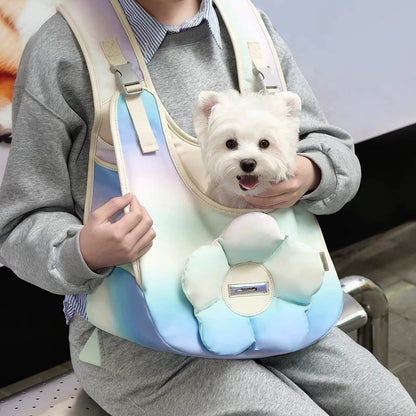 Iridescent Pet Carrier Bag – Lightweight Crossbody Dog and Cat Carrier for Small Pets, 5 Colour Styles