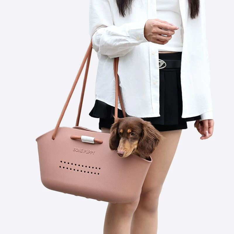 Breathable pet carrier bag with air holes, view 12