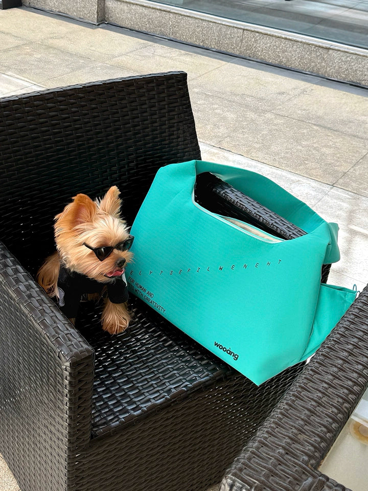 Waterproof Pet Crossbody Carrier Bag – Wide Hard-Base Dog and Cat Carrier, Small up to 4 kg or Large up to 10 kg