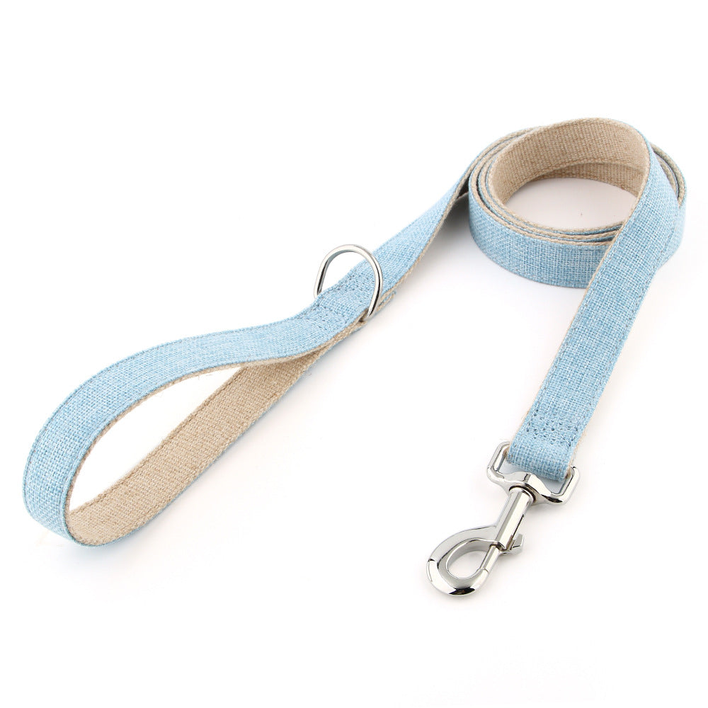 Cotton dog lead in Light Blue