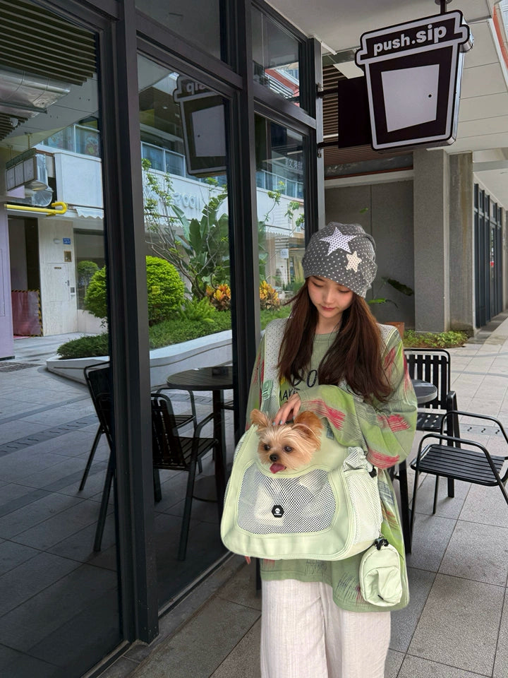 Front Chest Pet Carrier Backpack – Hands-Free Breathable Kangaroo Carrier for Small Dogs and Cats