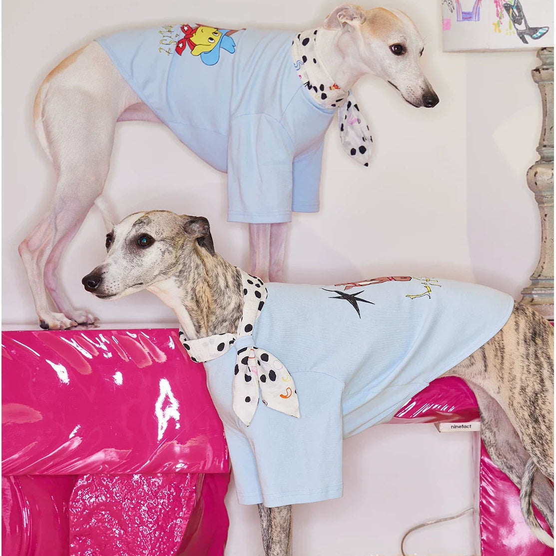 Doodle Scarf Bow-Tie Tee t-shirt for dogs