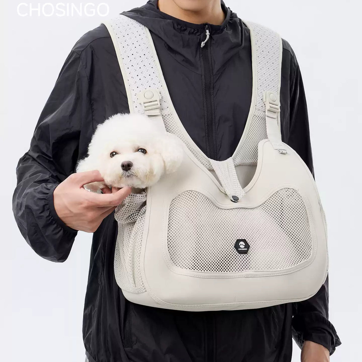Front Chest Pet Carrier Backpack – Hands-Free Breathable Kangaroo Carrier for Small Dogs and Cats