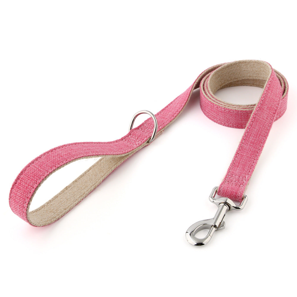 Cotton dog lead in Pink