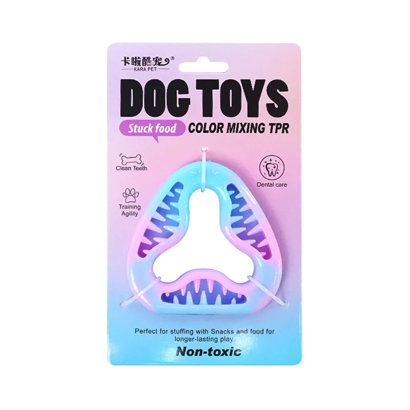 TPR Dog Treat Dispenser Chew Toy, Triangle, Round or Oval