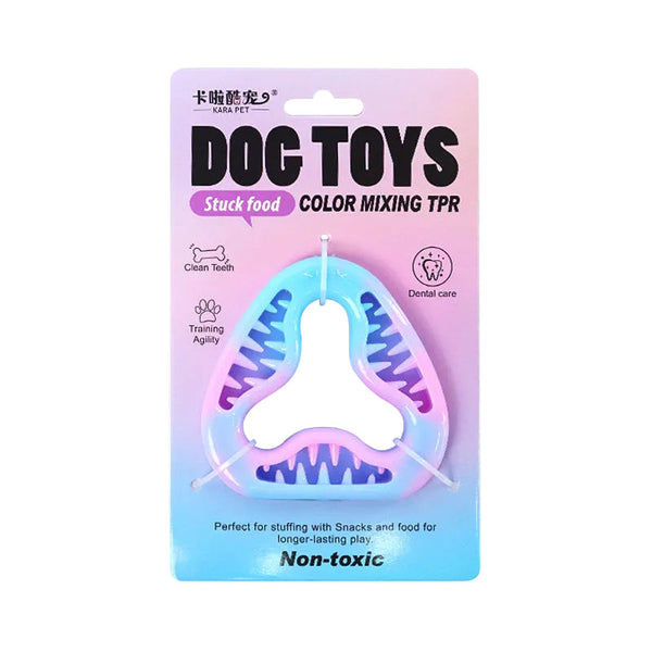 TPR Dog Treat Dispenser Chew Toy, Triangle, Round or Oval