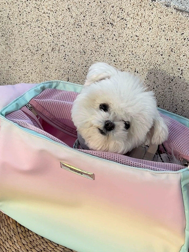 Iridescent Pet Carrier Bag – Lightweight Crossbody Dog and Cat Carrier for Small Pets, 5 Colour Styles